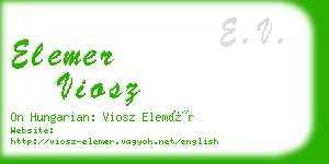 elemer viosz business card